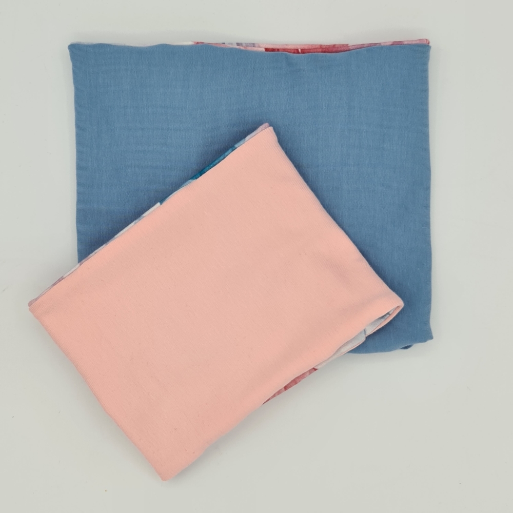 Loop für Hunde pastell Blätter rosa, hellblau